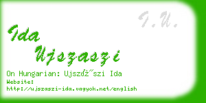 ida ujszaszi business card